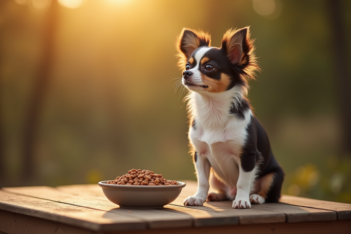 Chihuahua Papillon à côté d