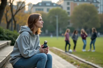 Femme discutant des restrictions durant les règles